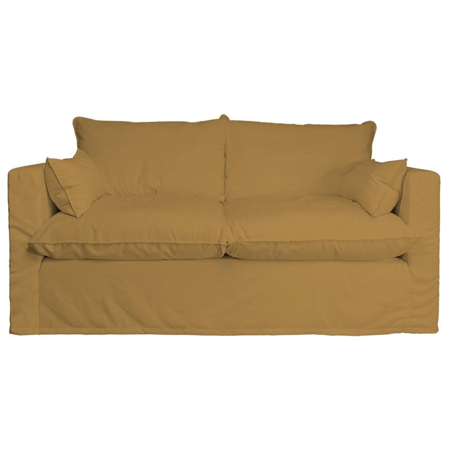 sofa fofo em pluma sintetica com capa arco