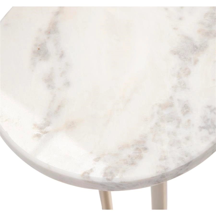 mesa lateral mármore branco duo marmo