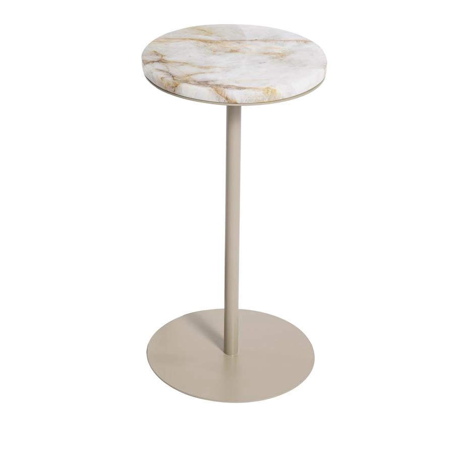 mesa lateral redonda pedra onyx noo