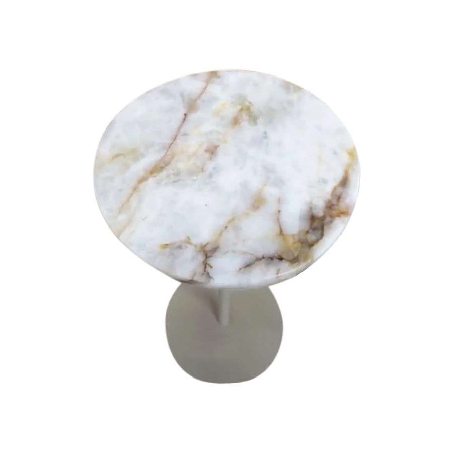 mesa lateral redonda pedra onyx noo