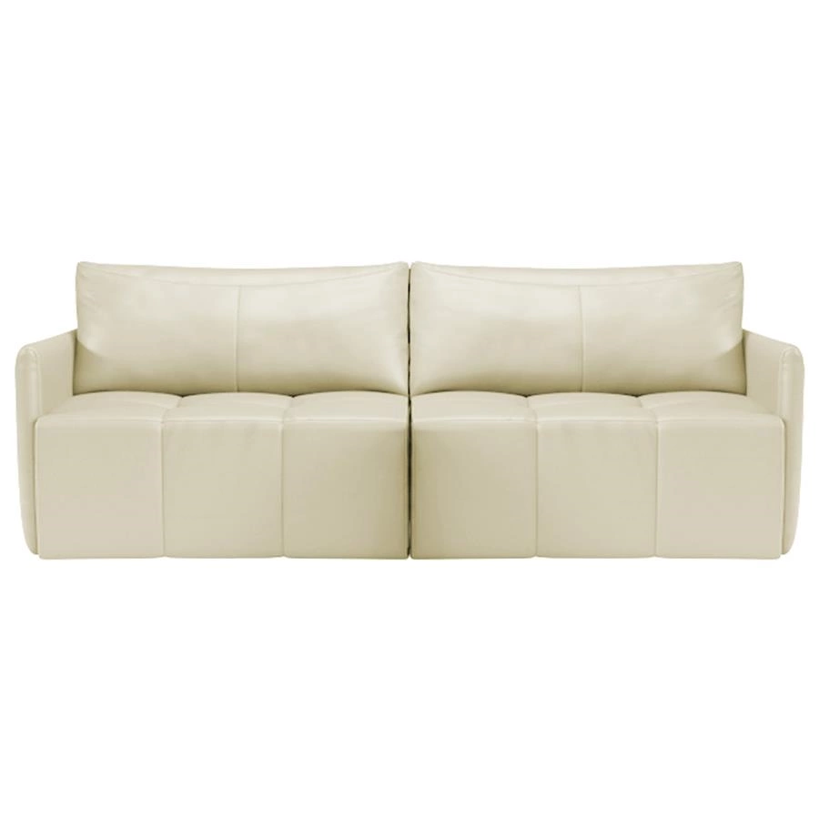 sofa retratil em couro natural sogno