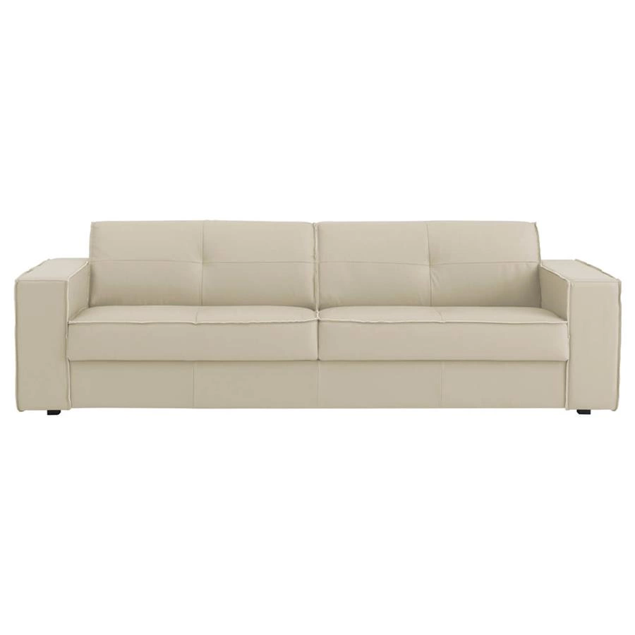 sofa em couro natural 3 lugares san francisco (com molas)