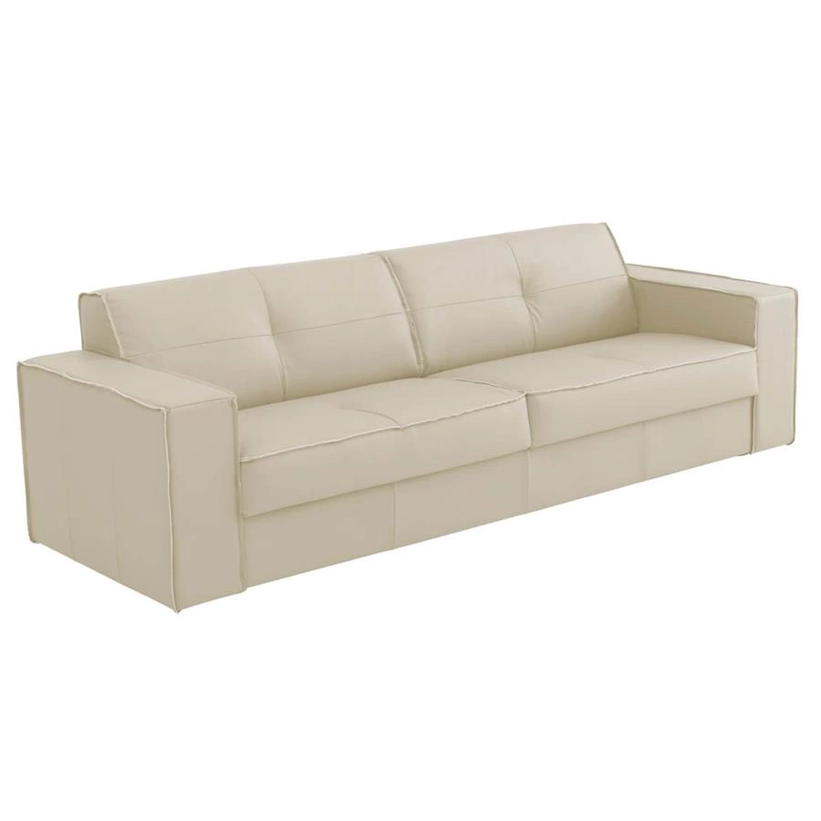 sofa em couro natural 3 lugares san francisco (com molas)