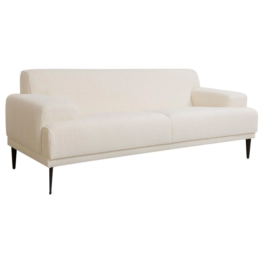 sofá com tecido bouclê rive gauche