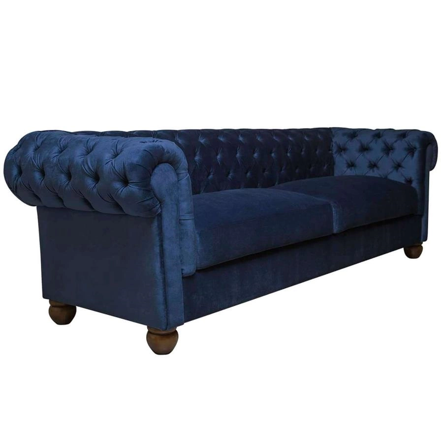 sofa chesterfield em veludo 2 lugares