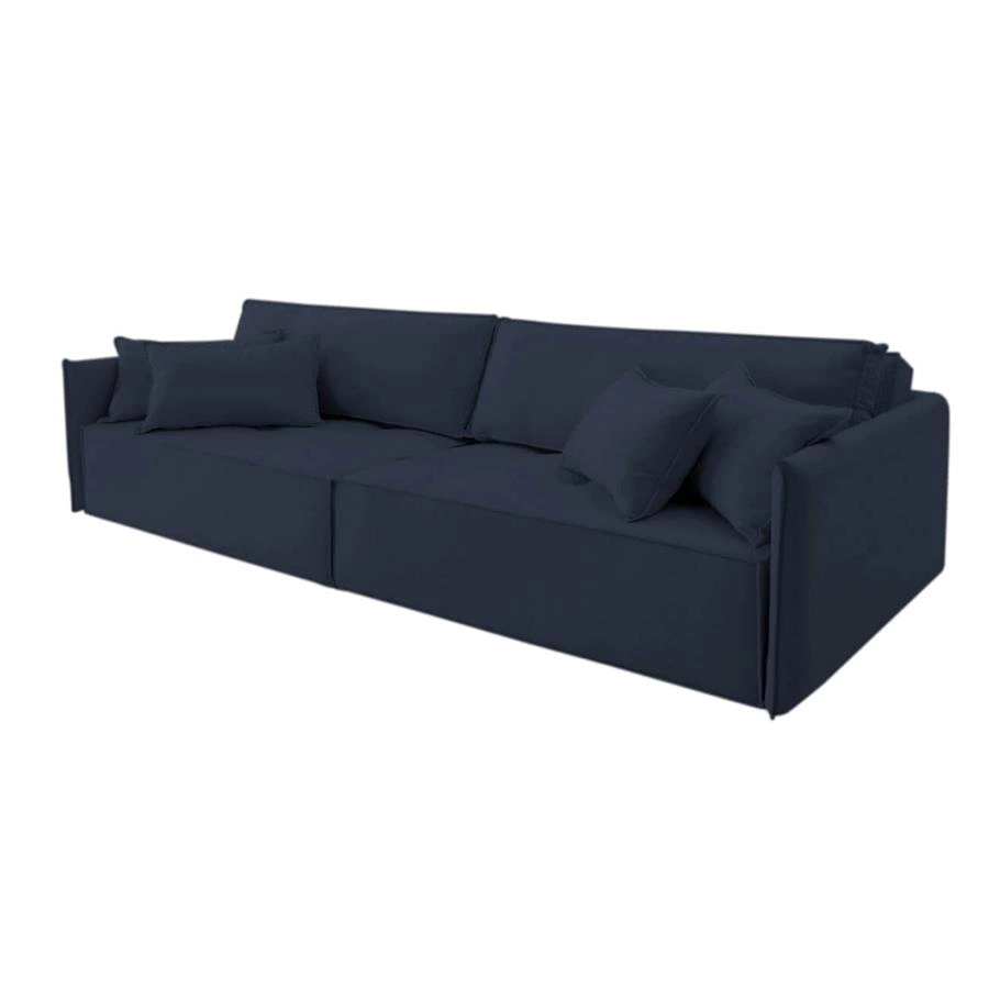 sofá retrátil 4 lugares em molas sogno