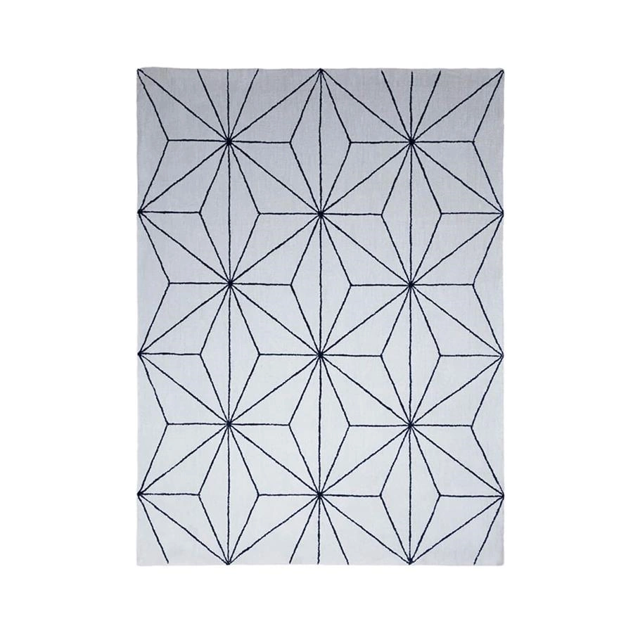 tapete fractais cinza e azul marinho