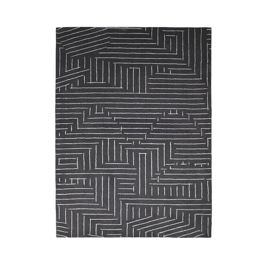 tapete linhas disformes cinza chumbo