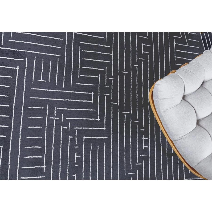 tapete linhas disformes cinza chumbo