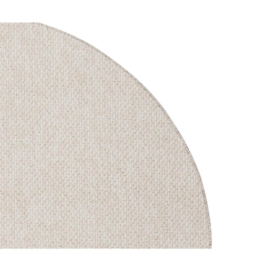 tapete redondo boucle bege