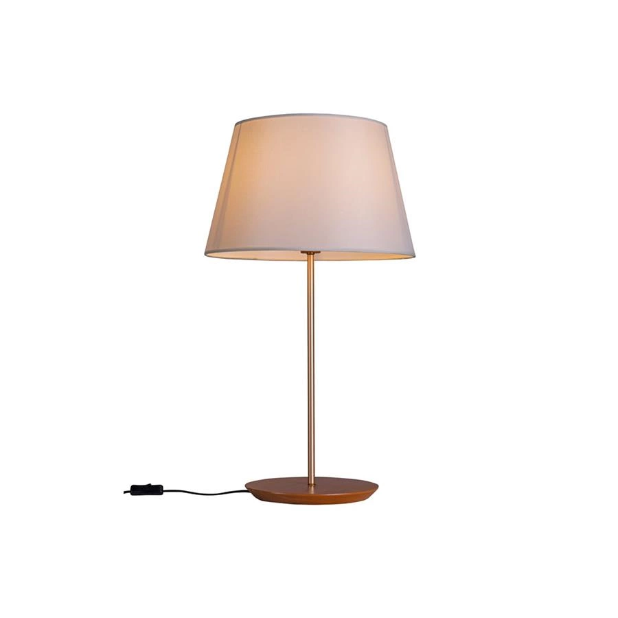 abajur em metal e madeira slim