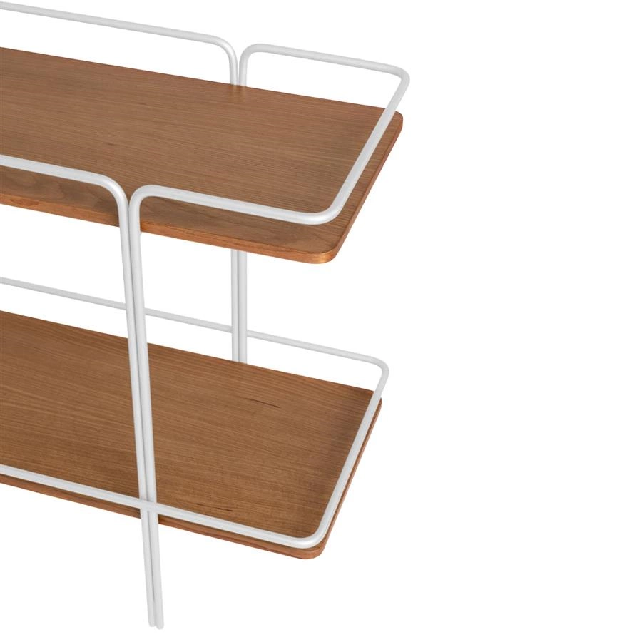 aparador em metal e madeira carvalho level