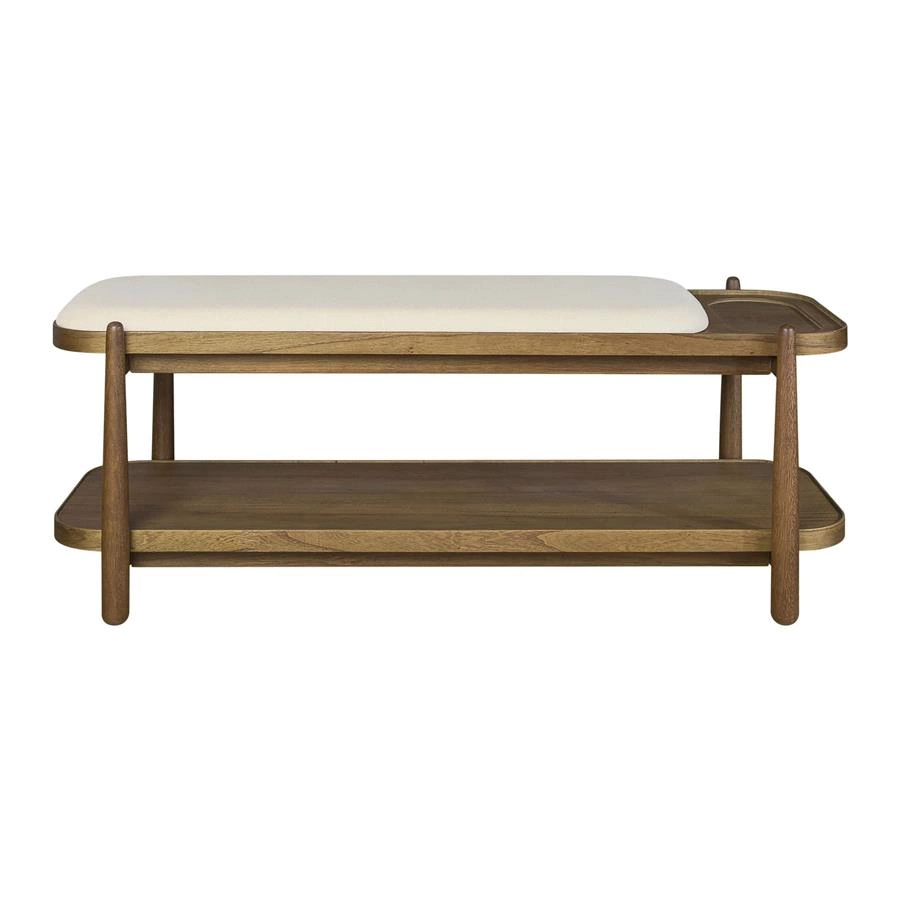 banco com sapateira em madeira capri