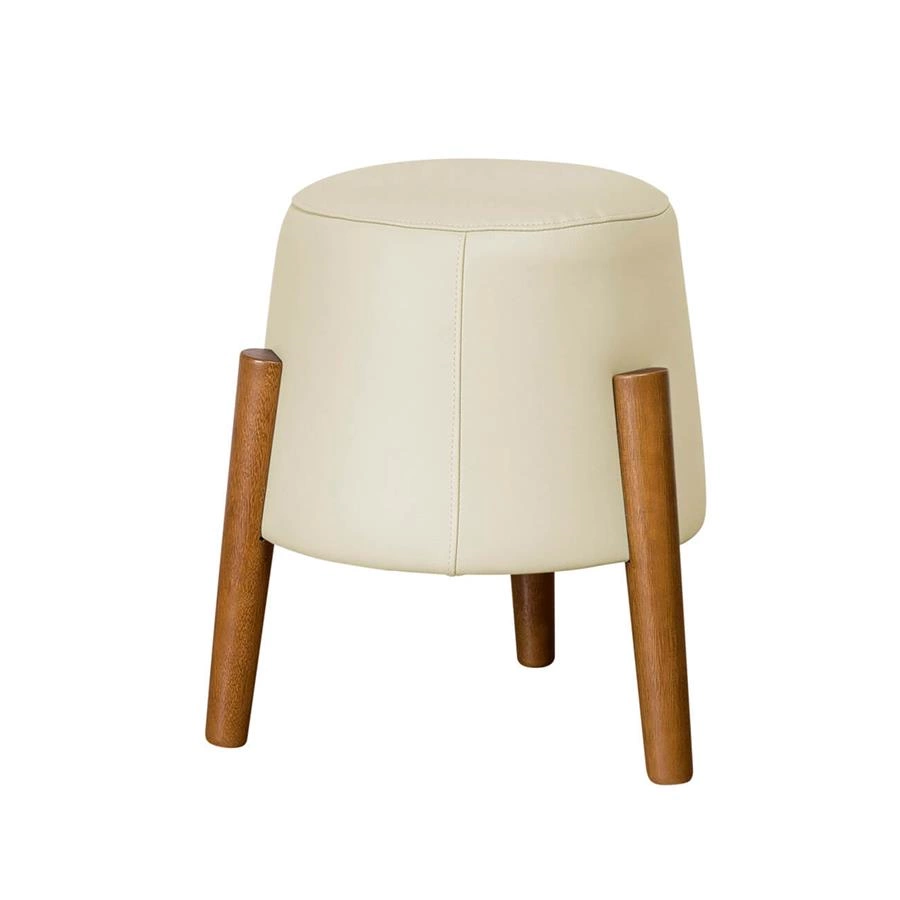 banquinho empilhavel em couro natural parsons