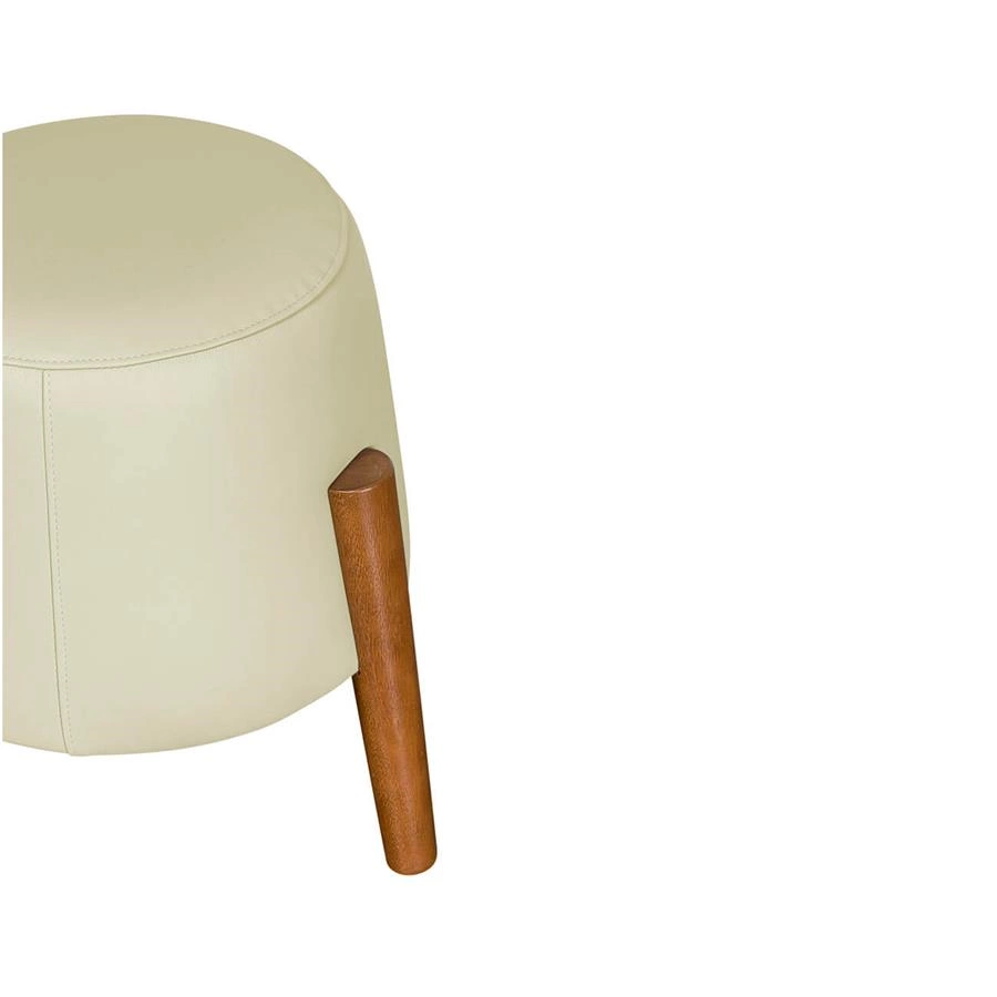 banquinho empilhavel em couro natural parsons