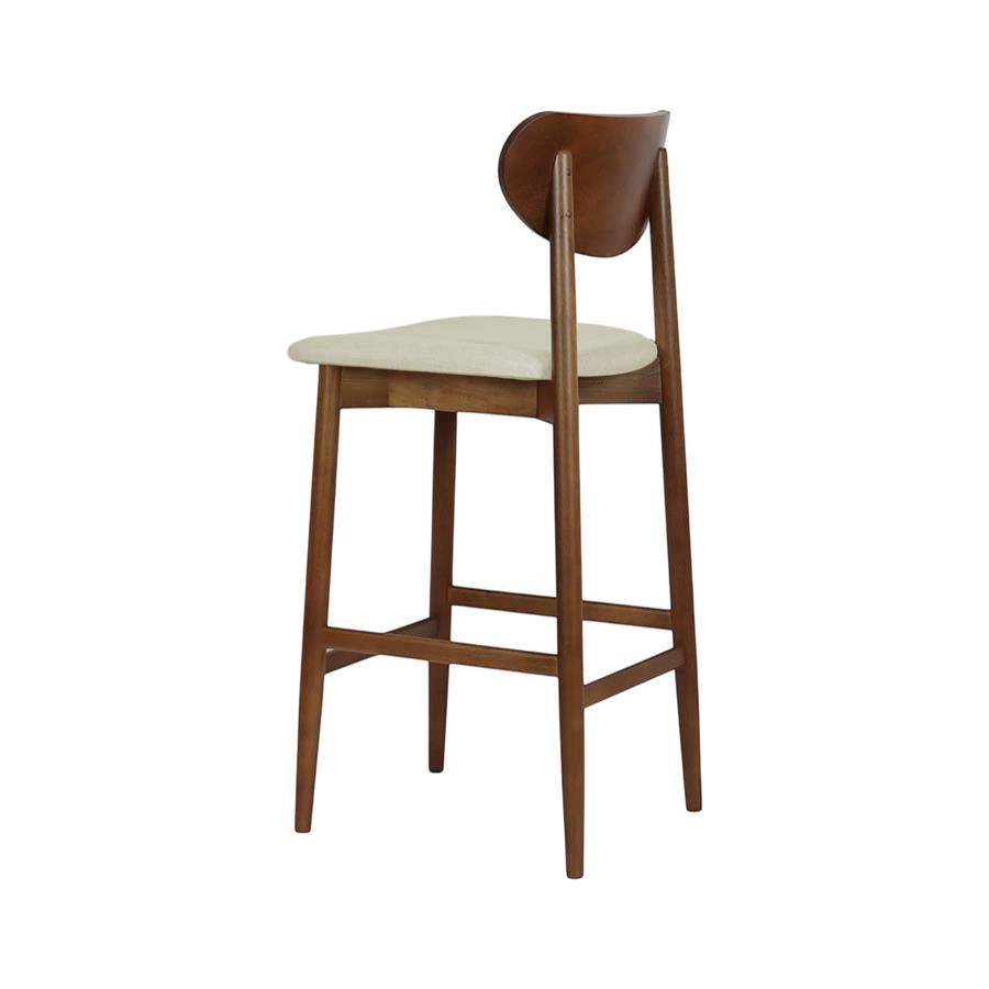 banqueta com encosto em madeira alba