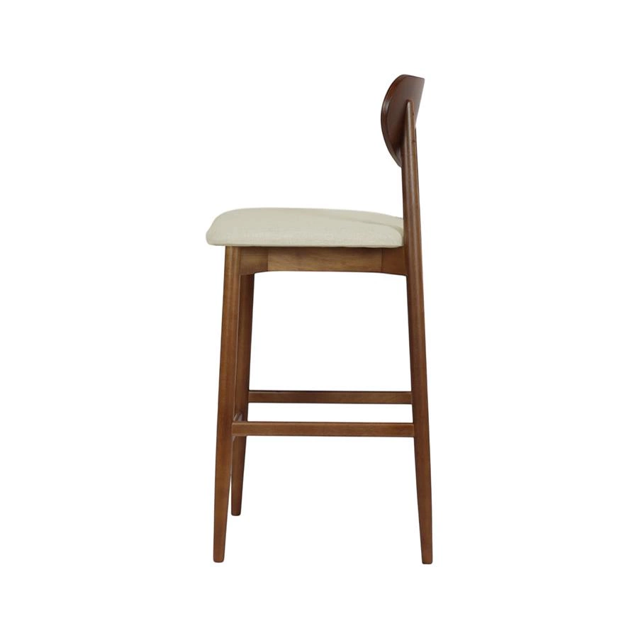 banqueta com encosto em madeira alba