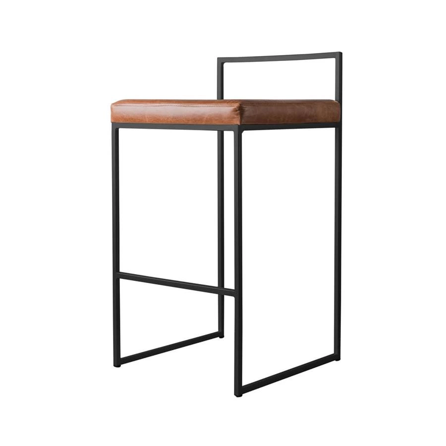 banqueta em couro natural oviedo