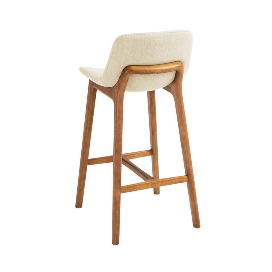 banqueta em madeira maciça estofada marbella