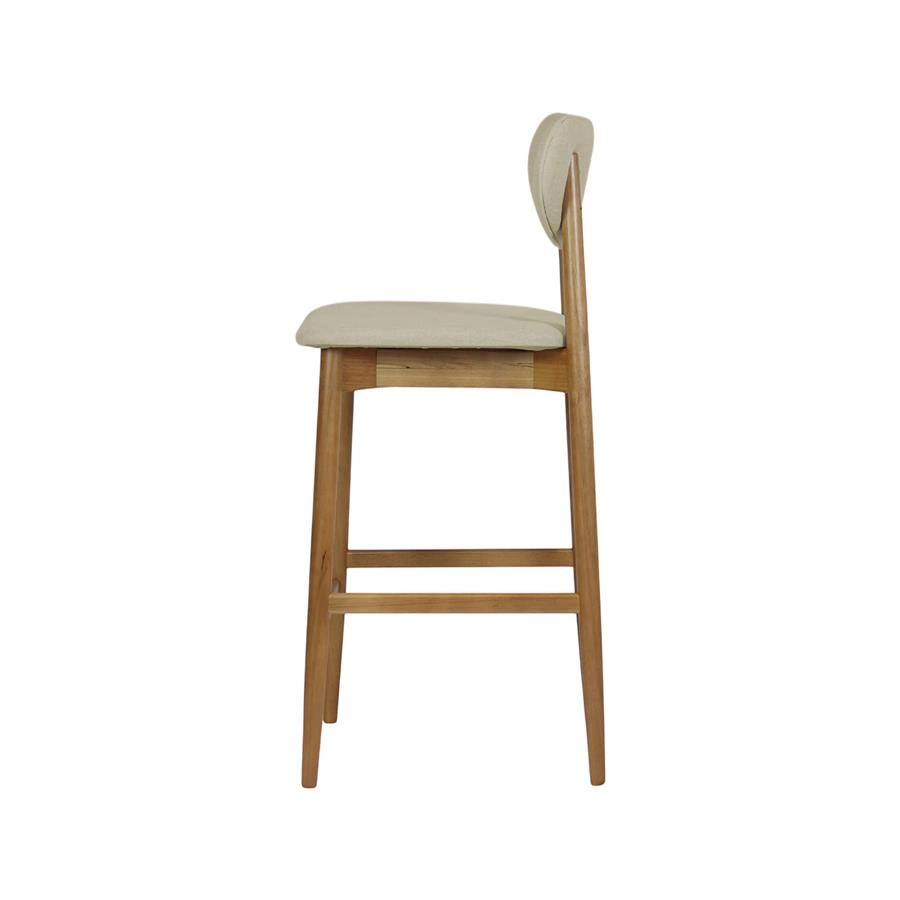 banqueta encosto estofado arredondada alba