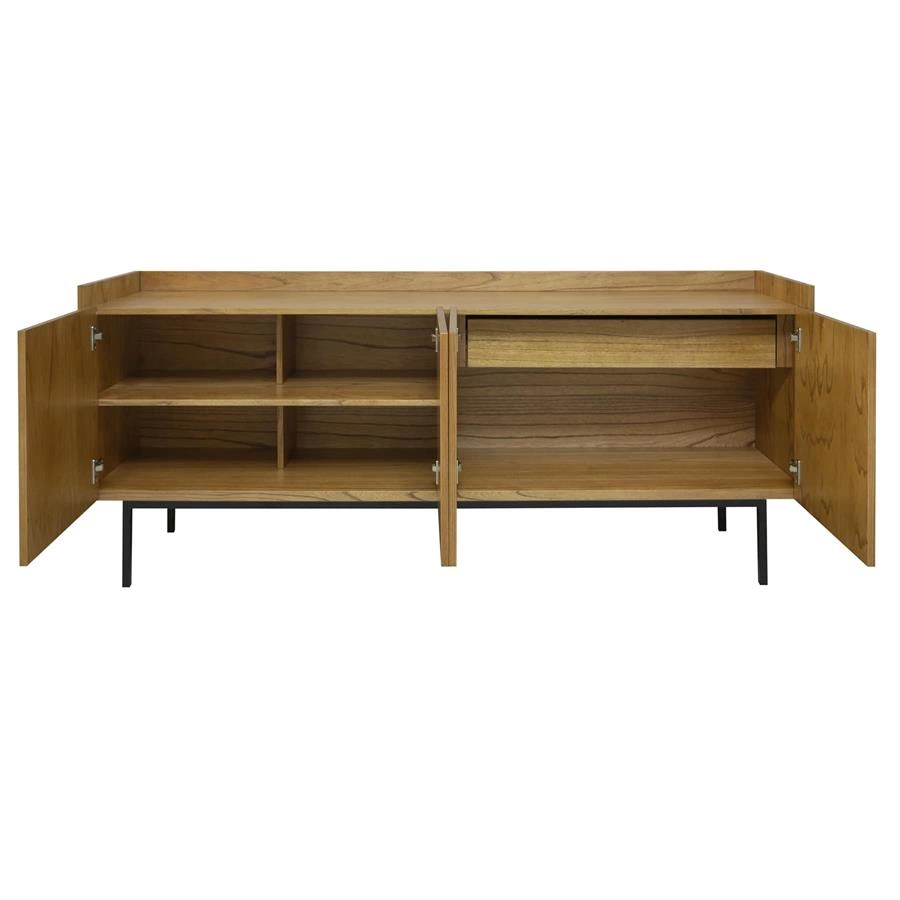 buffet em madeira cinamomo e base metal flag