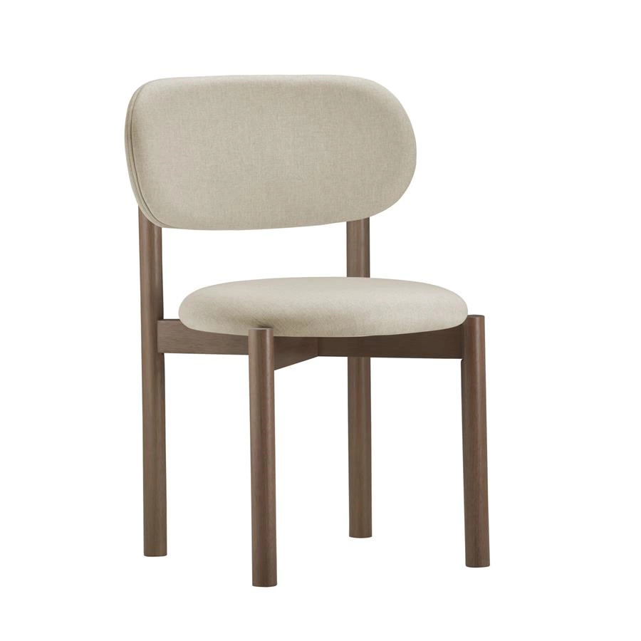 cadeira arredondada toco (madeira escura)