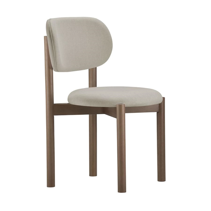 cadeira arredondada toco (madeira escura)