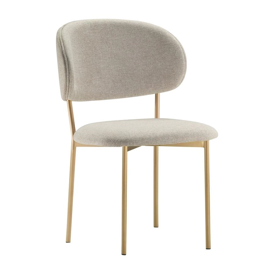 cadeira em metal dourado lumi