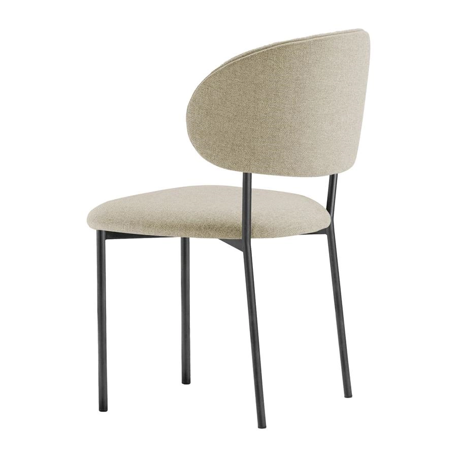 cadeira em metal preto lumi