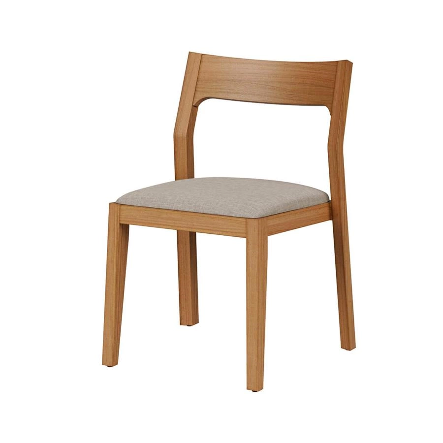 cadeira empilhável em madeira maciça nest