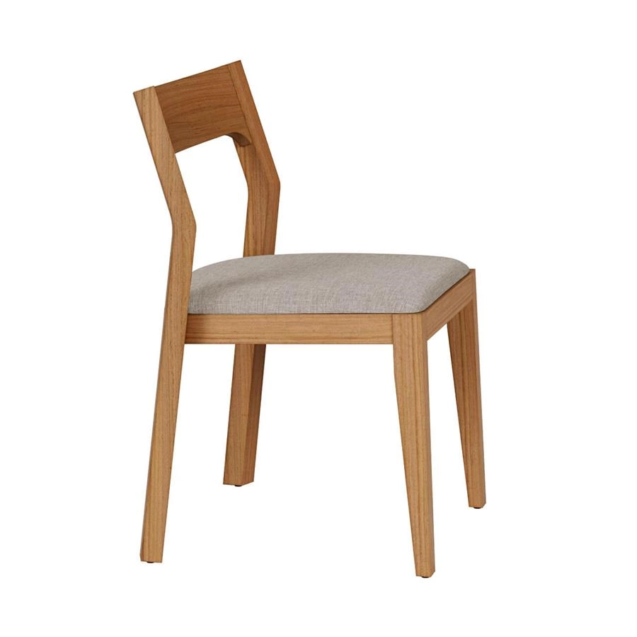 cadeira empilhável em madeira maciça nest