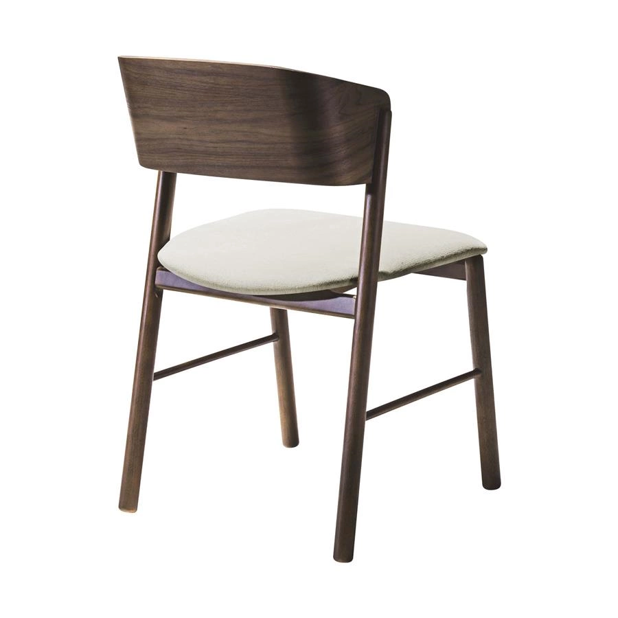 cadeira encosto madeira assento estofado casablanca