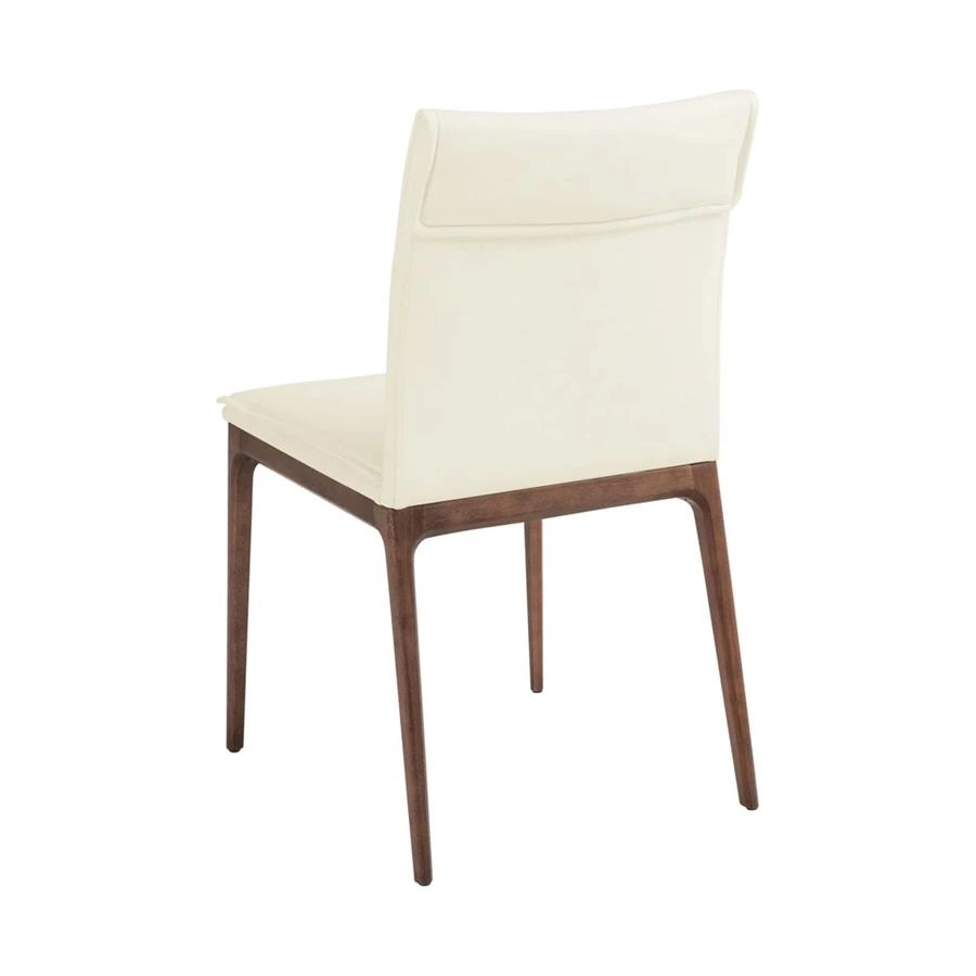 cadeira estofada base em madeira lumiere