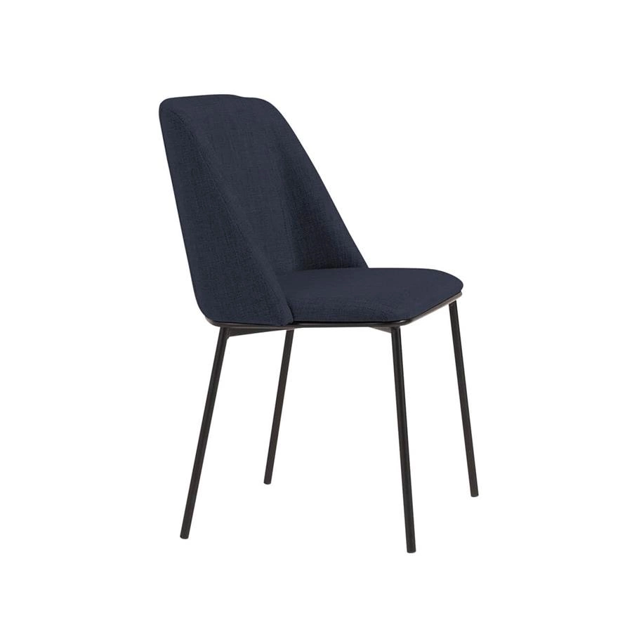 cadeira estofada com base em metal mitte