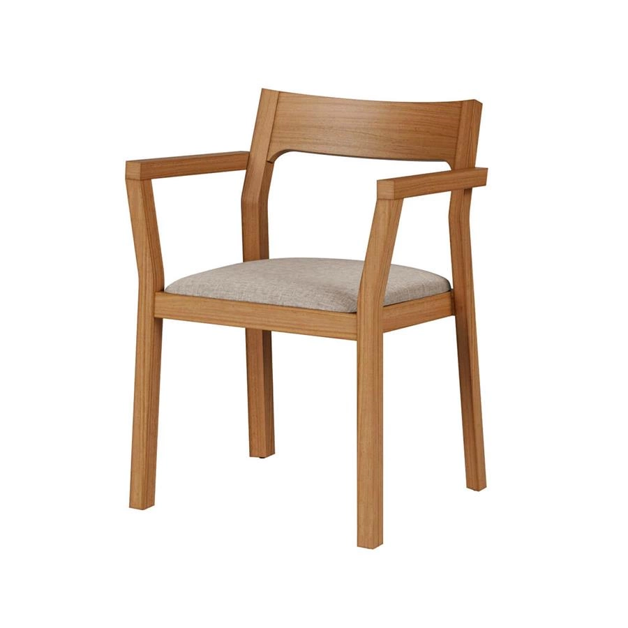 poltrona compacta em madeira maciça nest