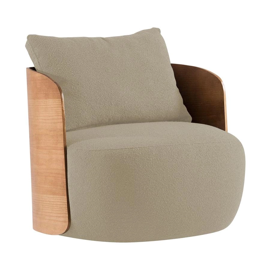 poltrona giratória em bouclê gracia