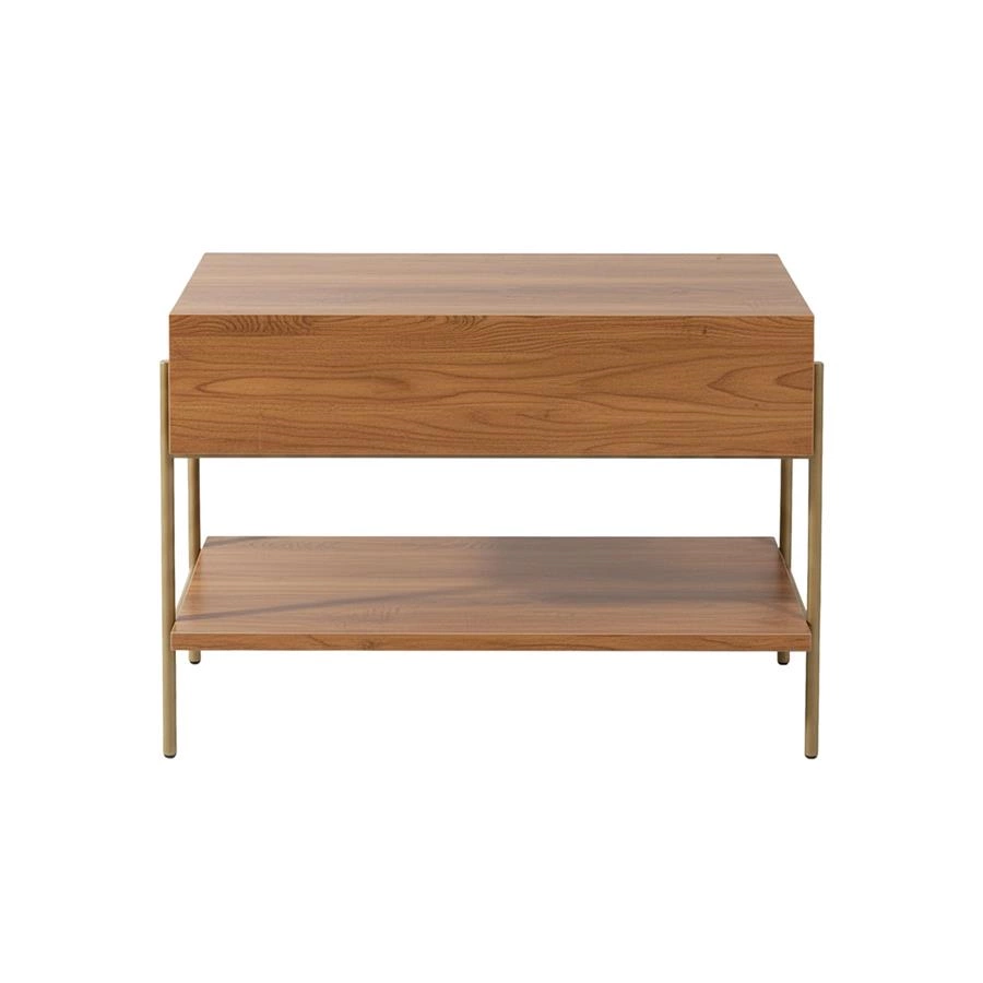 mesa de cabeceira em metal e madeira amelie