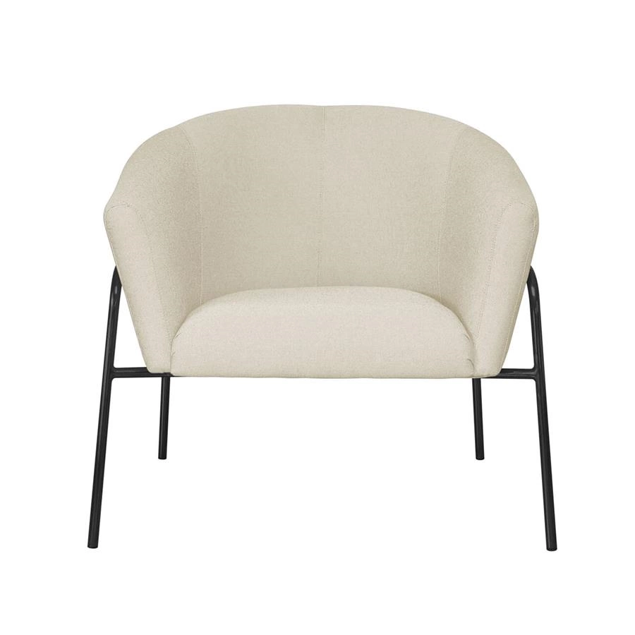 poltrona redonda com metal preto halles