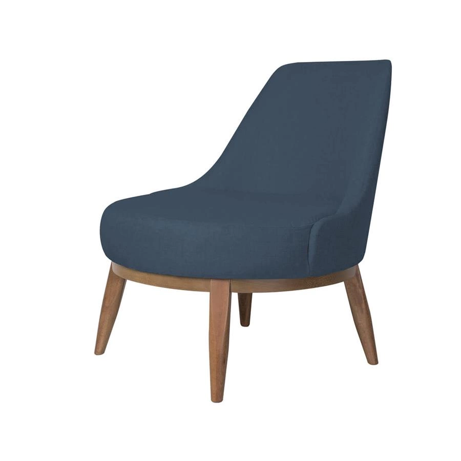 poltrona redonda lollipop em linho