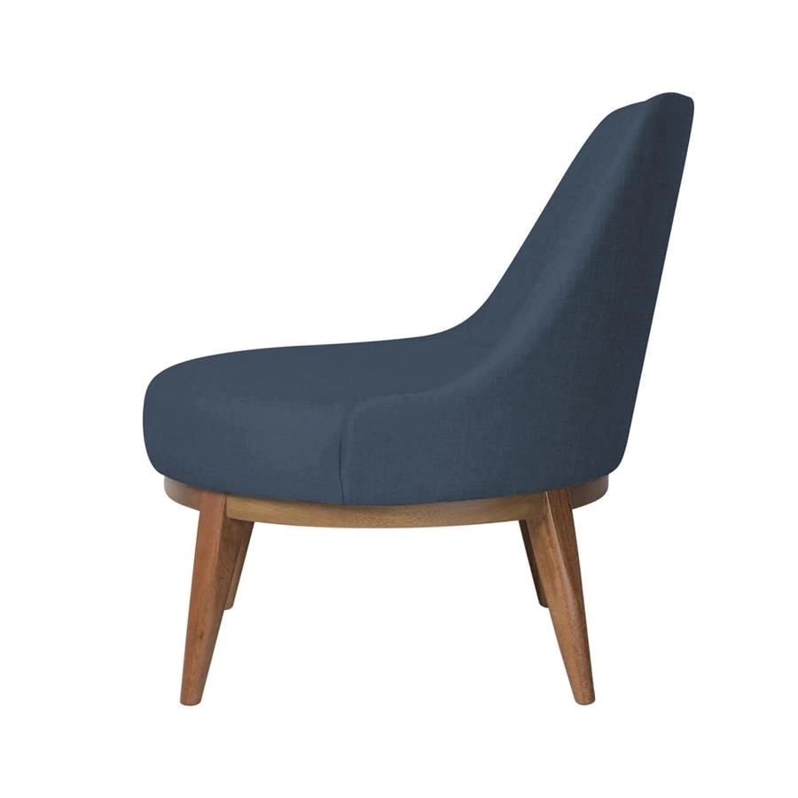 poltrona redonda lollipop em linho