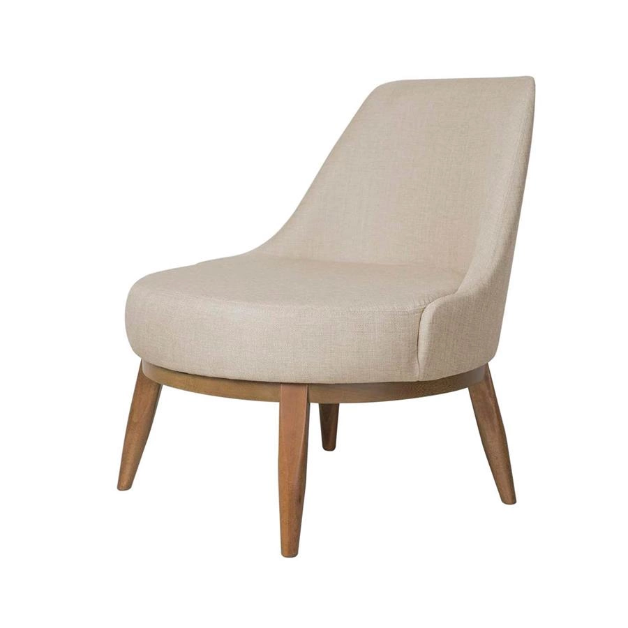 poltrona redonda lollipop em linho