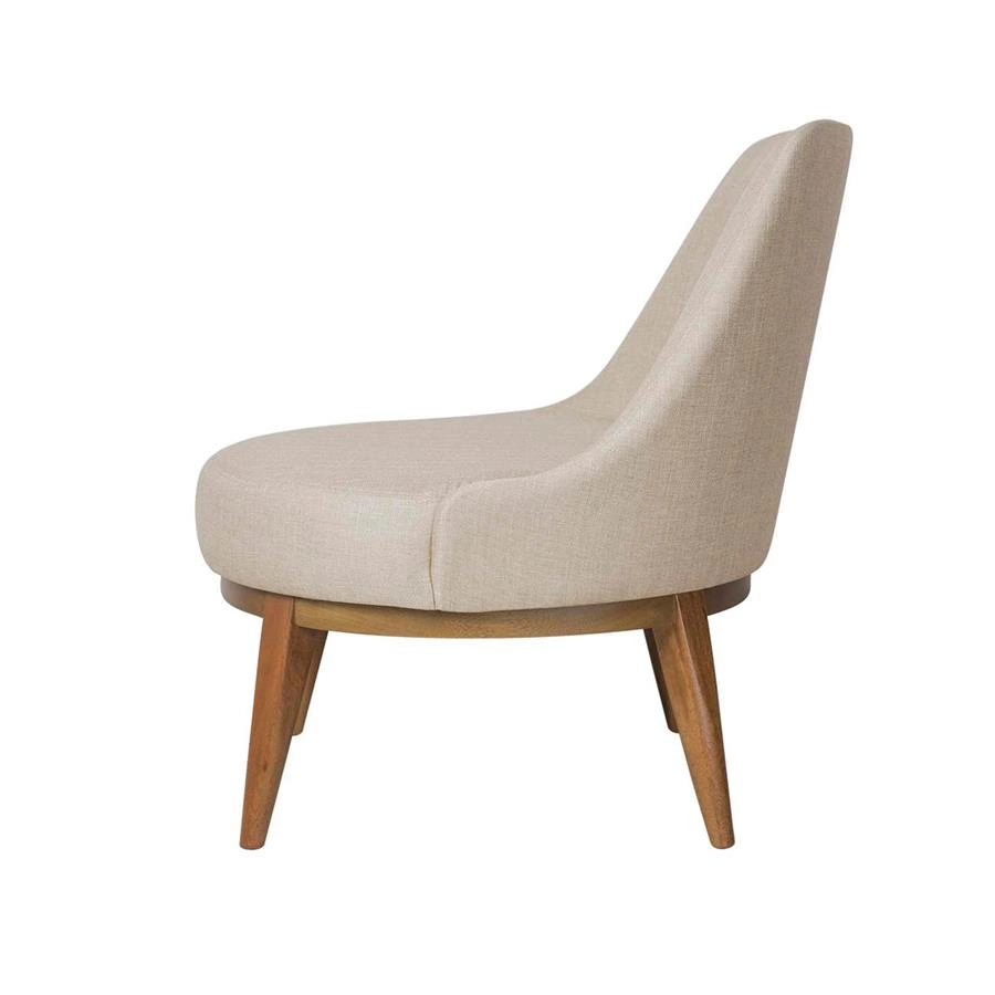 poltrona redonda lollipop em linho