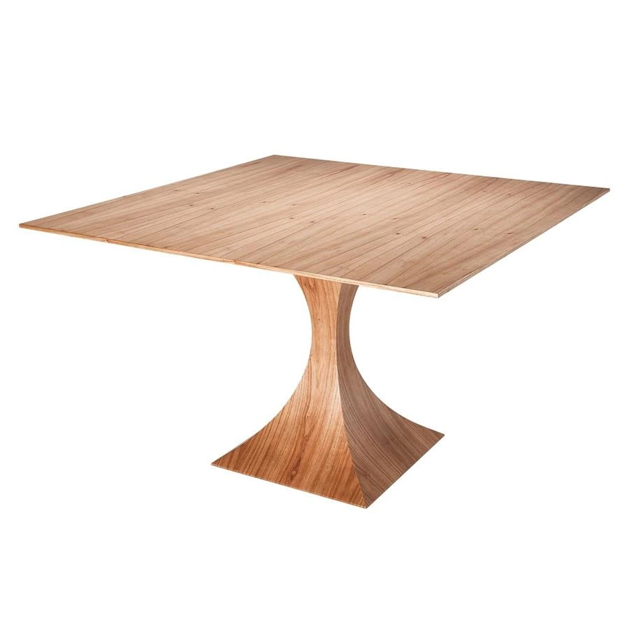 mesa de jantar quadrada em madeira sages