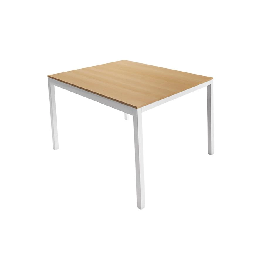 mesa de jantar quadrada metal e madeira square