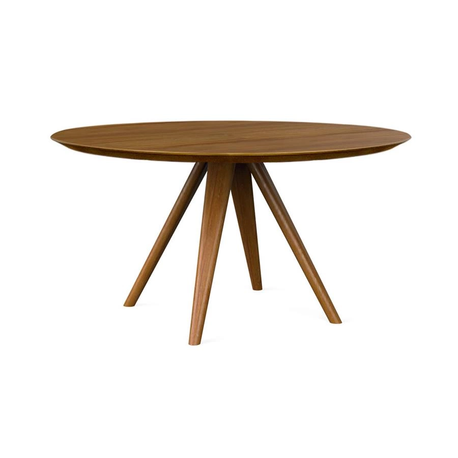 mesa de jantar redonda em madeira moli