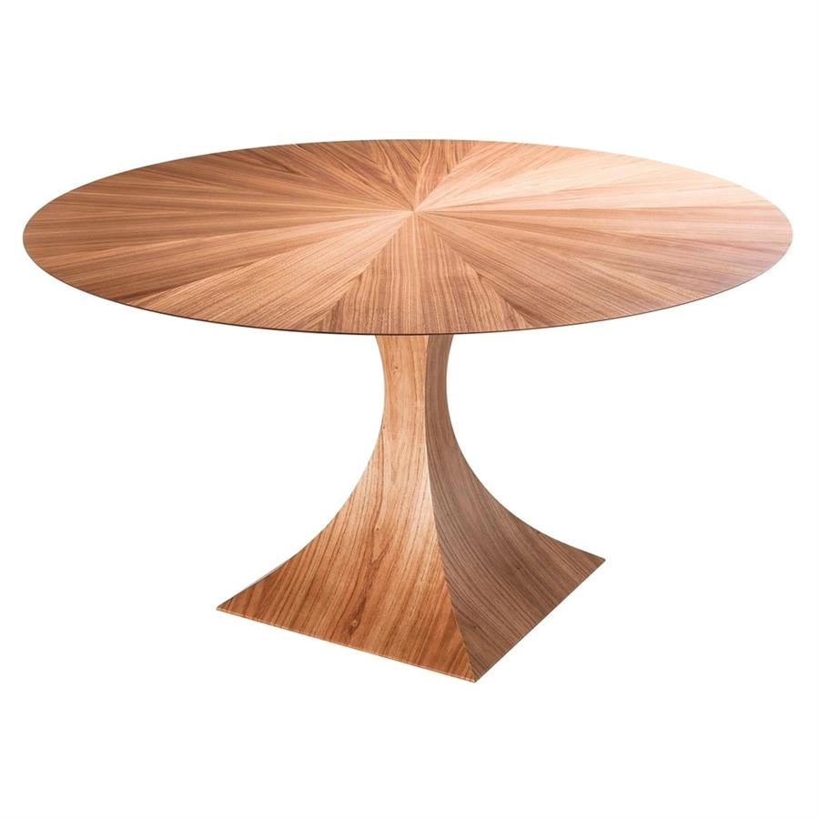 mesa de jantar redonda em madeira sages