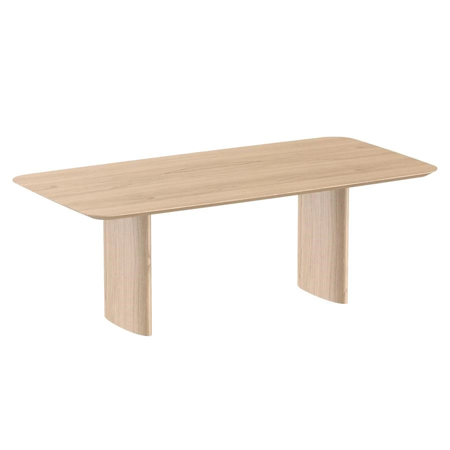 mesa de jantar retangular arredondada bioma