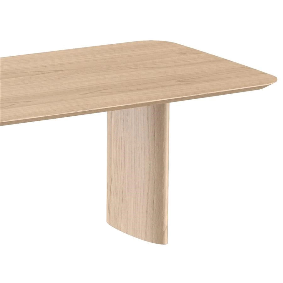 mesa de jantar retangular arredondada bioma