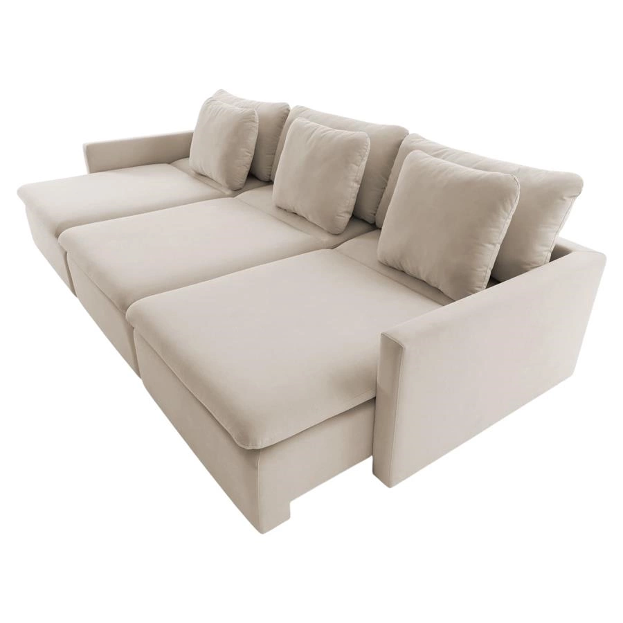 sofá retrátil sem caixa bergie 4 lugares