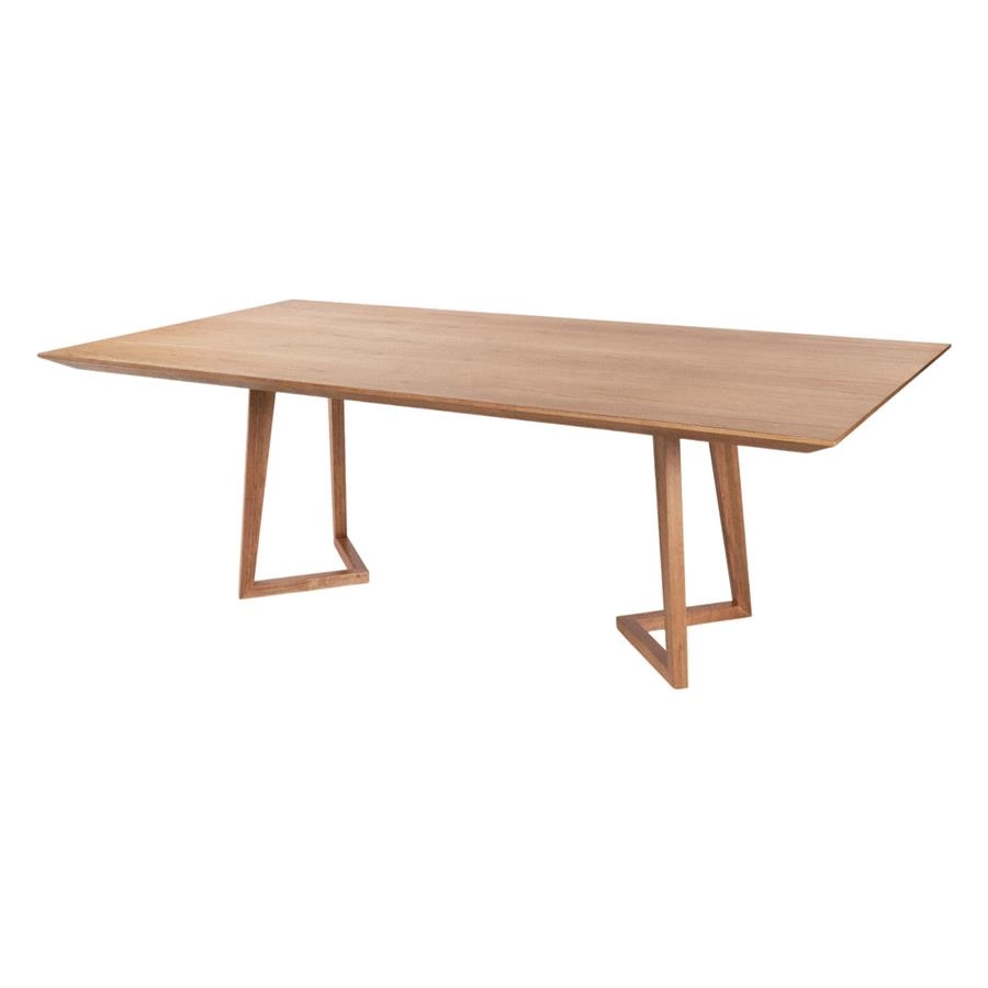 mesa de jantar retangular em madeira asen